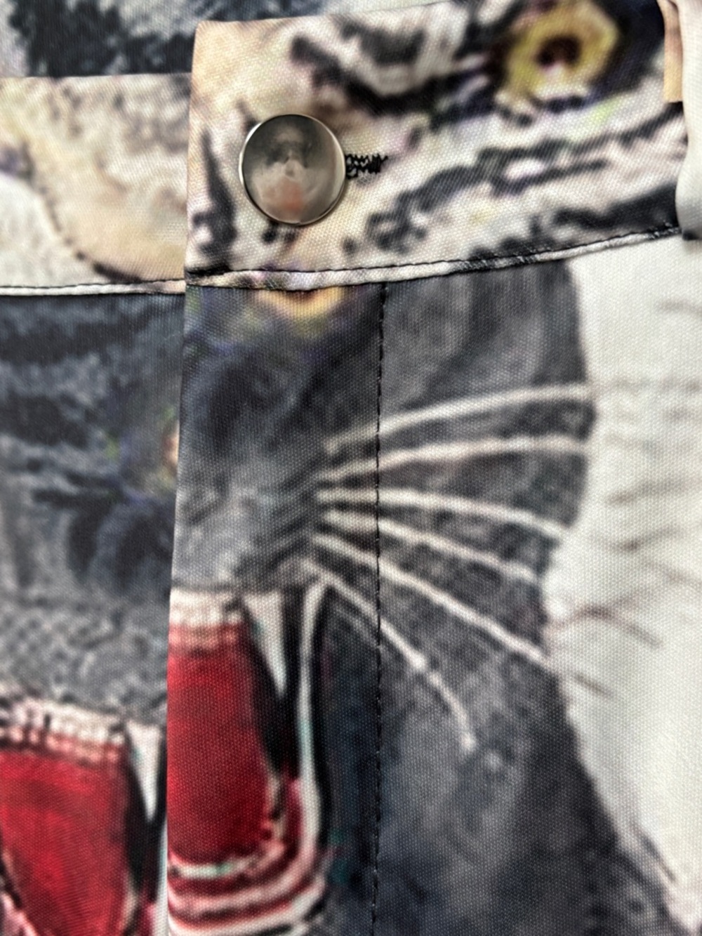 Wild Cat Print Wide Leg Pants M View 4